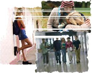 Teens talking and being with one another during a grieving period