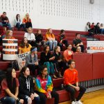 Students gathered in the gym for the walk out rally