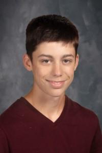 student with purple shirt