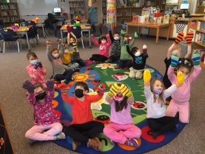 Grade 1 class excited about mittens