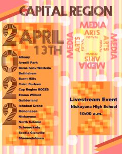 flyer for media festival
