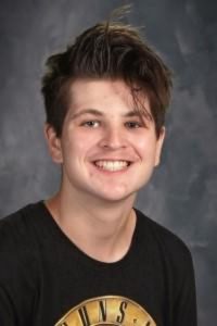 student with black tee shirt