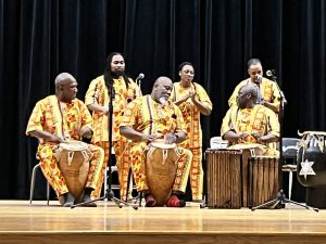 african performers at MS assembly