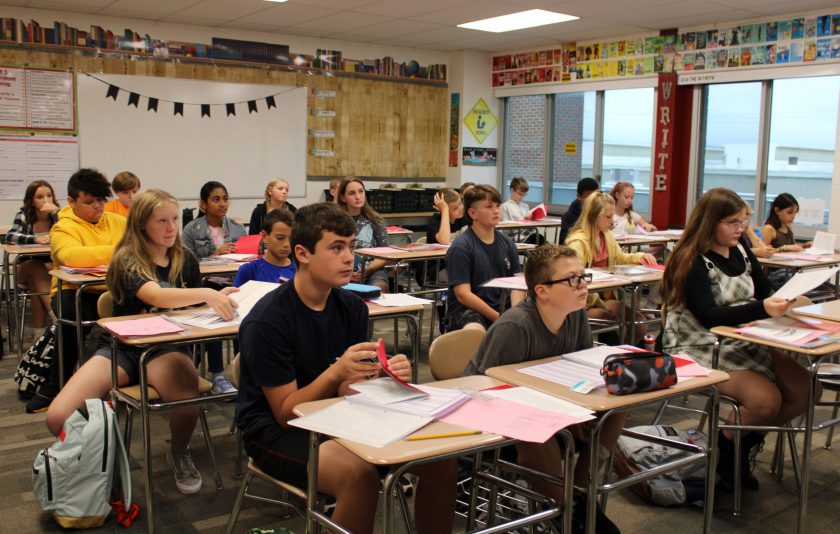 students paying attention to their teacher