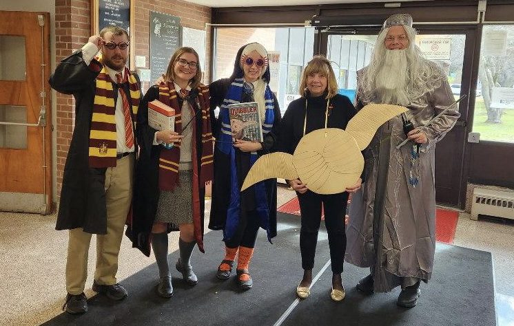 teachers dressed as Harry Potter Characters