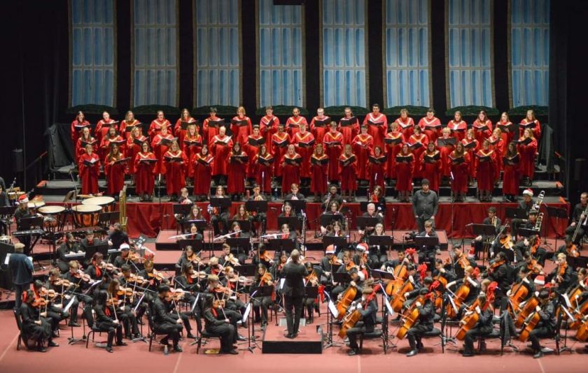ESYO Symphony Orchestra and Melodies Chorale on stage