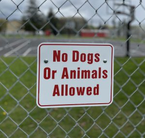 no dogs or animals allowed sign