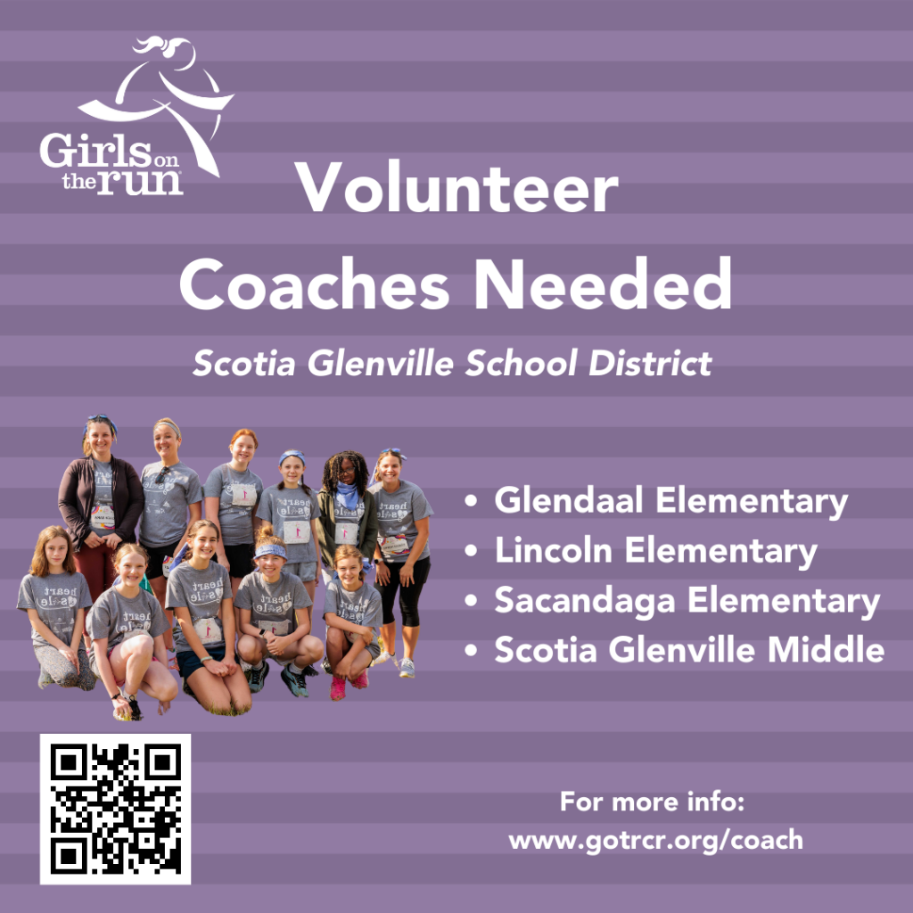 volunteer coaches needed for girls on the run