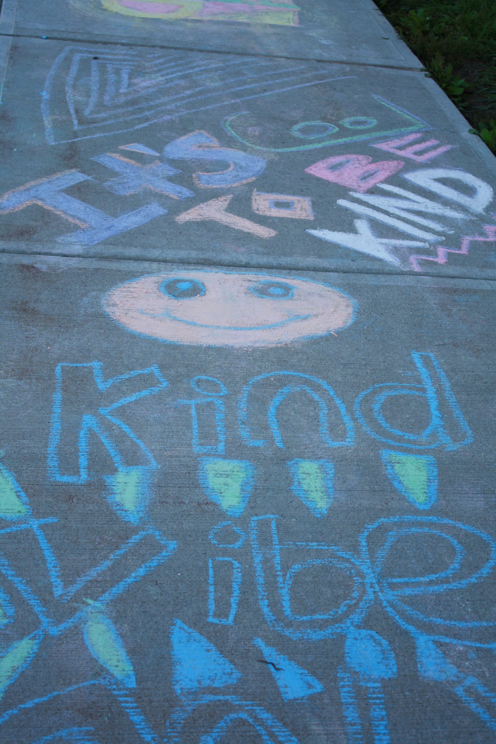 Chalk art draws attention to kindness - Scotia-Glenville Central School  District
