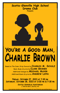 yellow promo with the shadow of Charlie Brown and Snoopy