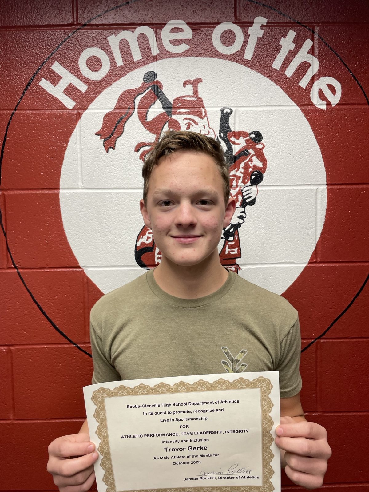 Gilbert and Gerke Athletes of the Month ScotiaGlenville Central